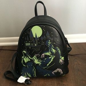Harry Potter - Dementors Glow in the Dark 10” Faux Leather Mini Backpack NWT
